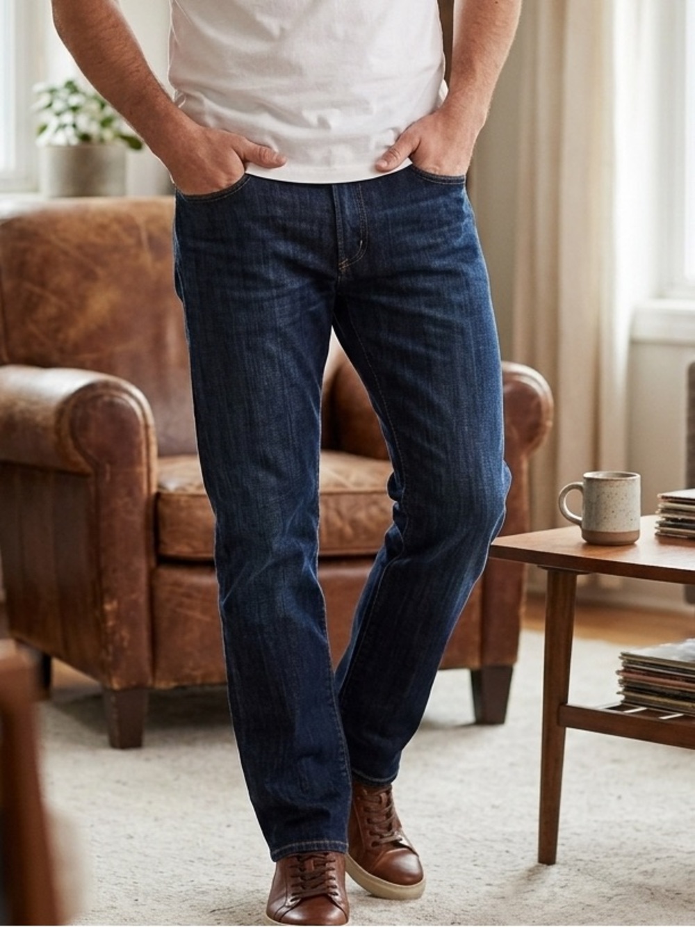 Men's Citizens of Humanity Dark Blue Straight Fit Jeans